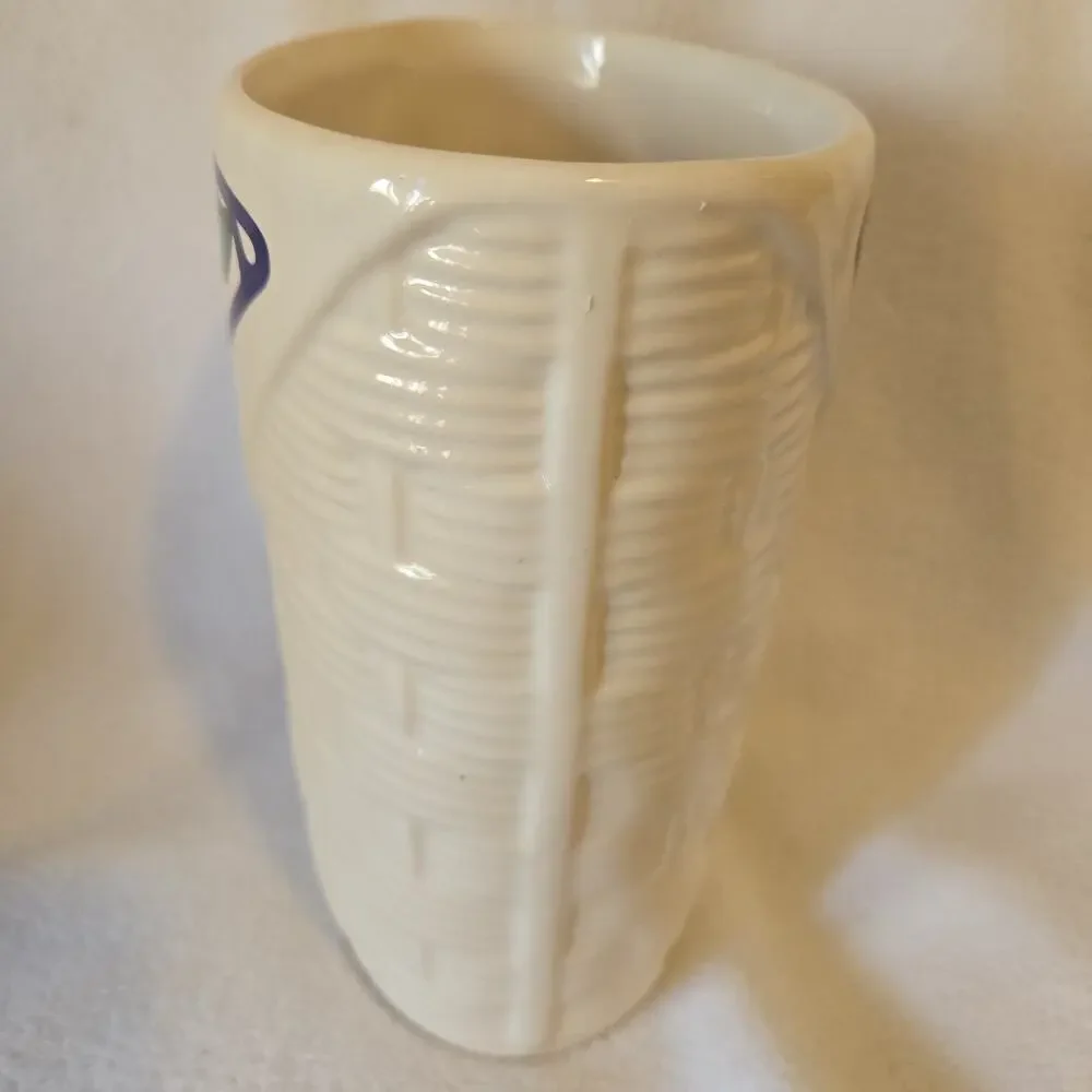 Pfaltzgraff Arbor Vine Woven Basket Utensil Crock Vase Farmhouse Cottage 7